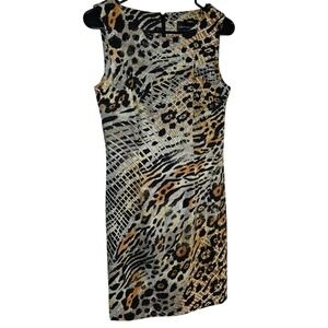 Cocktail Dress animal print Leopard Cheetah Women's By connected apparel Size 6